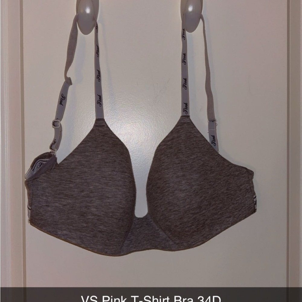 PINK Victoria's Secret Gray T-Shirt Bra